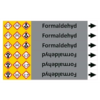 Značení potrubí ISO 20560, formaldehyd